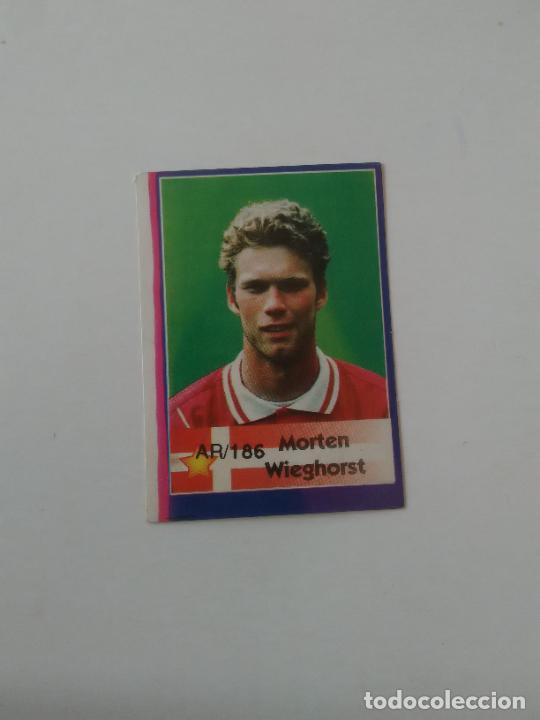 Fu&szlig;ball-Sticker: 186 MORTEN WIEGHORST DINAMARCA CROMO FUTBOL MUNDIAL 1998 REYAUCA WORLD CUP FRANCIA 98