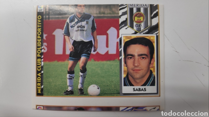 Cromos de f&uacute;tbol: Sabas M&eacute;rida &rdquo;ERROR DE CORTE&rdquo; Coloca ediciones este 97/98 (sin pegar) - Foto 1