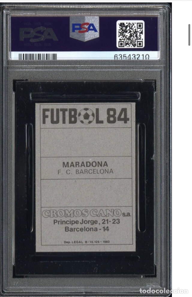 Cromos de Fútbol: 1984 Maradona FC Barcelona Cromos Cano PSA 6 Pop 2 - Foto 2 - 302545268