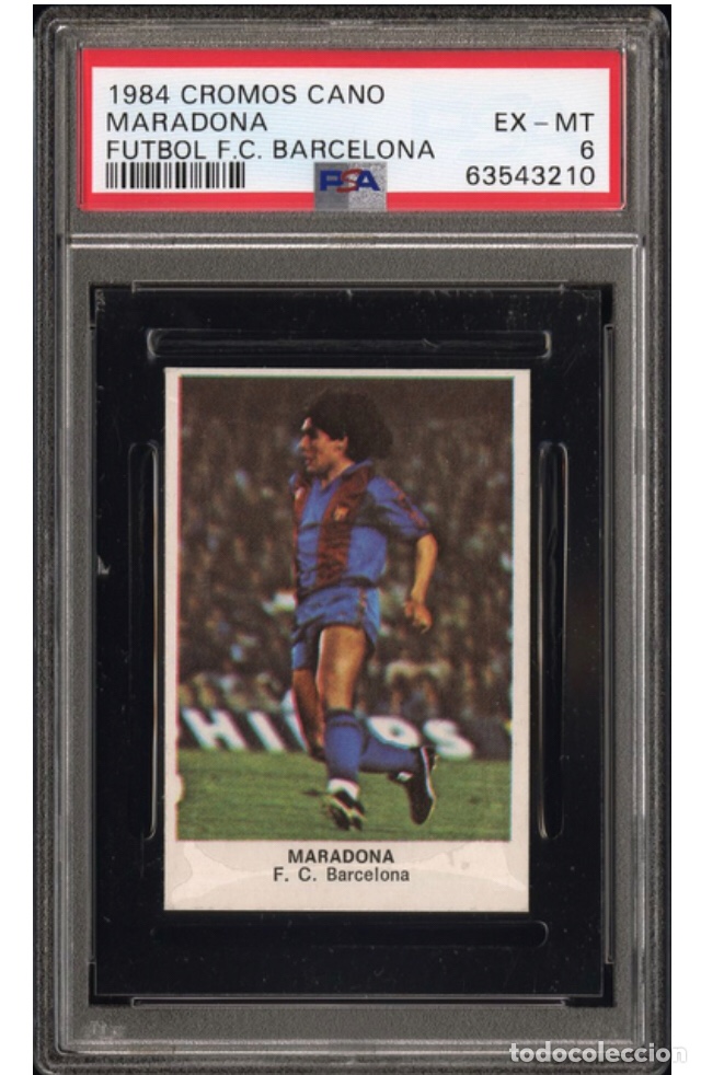 1984 MARADONA FC BARCELONA CROMOS CANO PSA 6 POP 2 (Coleccionismo Deportivo - Álbumes y Cromos de Deportes - Cromos de Fútbol)