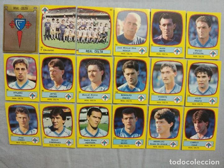 Cromos de F&uacute;tbol: LOTE 375- CROMOS FUTBOL EQUIPO COMPLETO CELTA FUTBOL 89