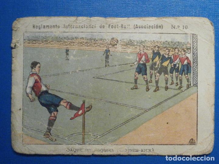 Cartes &agrave; collectionner de Football: Cromo - Reglamento Internacional de Foot-Ball - N&ordm; 10 - Saque de Esquina - Cafes Naguabo