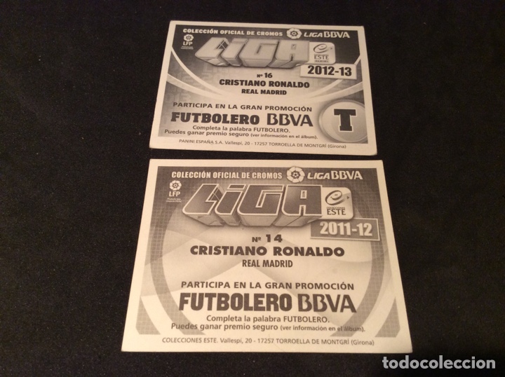 Cromos de f&uacute;tbol: RONALDO 2011,2012 Y 2012,2013 NUNCA PEGADOS - Foto 2
