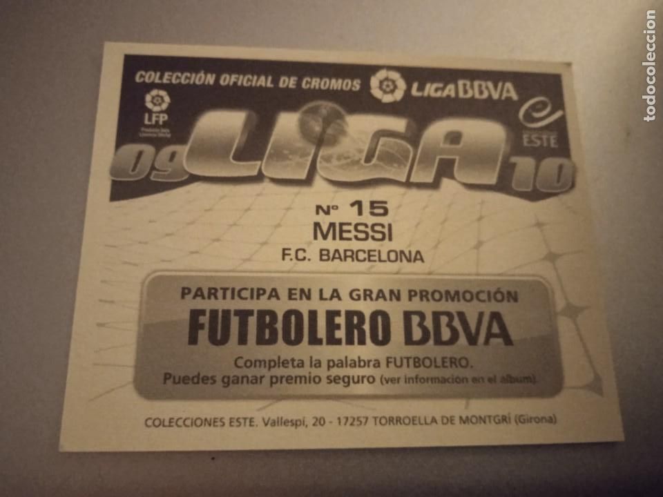 Cromos de f&uacute;tbol: Este 2009-10 Messi. Nunca pegado - Foto 2