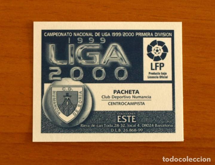 Cromos de f&uacute;tbol: Numancia - Pacheta - Ediciones Este 1999-2000, 99-00 - nunca pegado - Foto 2