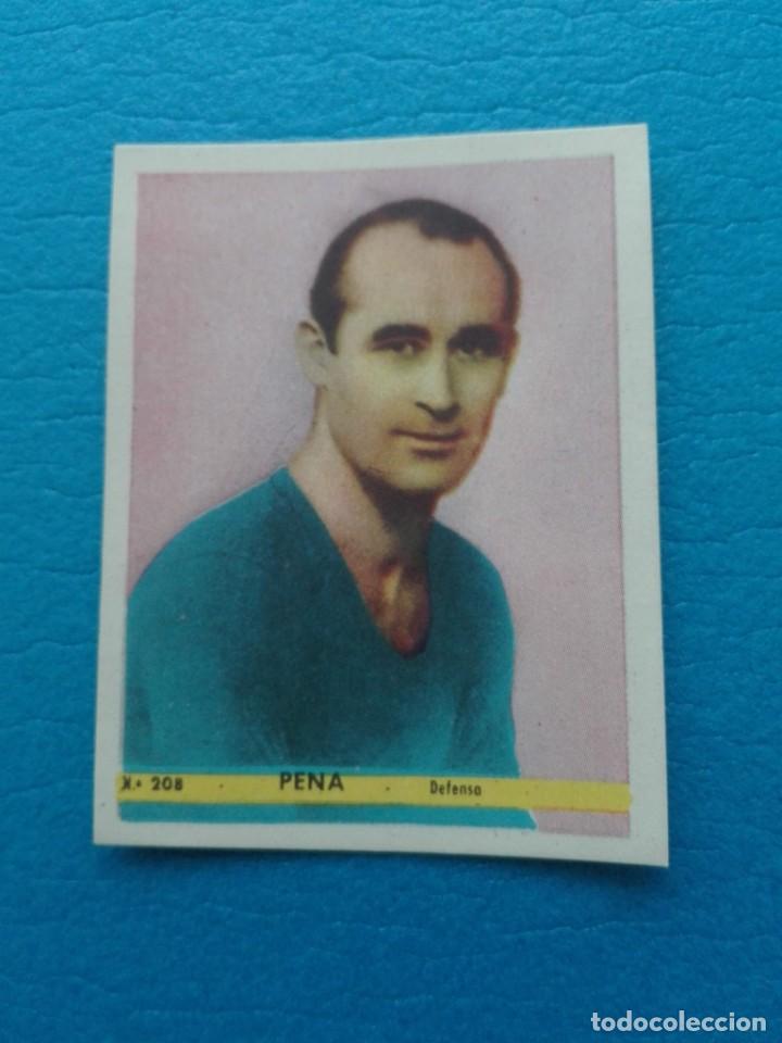Football Stickers: ANTIGUO CROMO DE FUTBOL N&ordm; 208 PENA DEFENSA A&Ntilde;OS 40