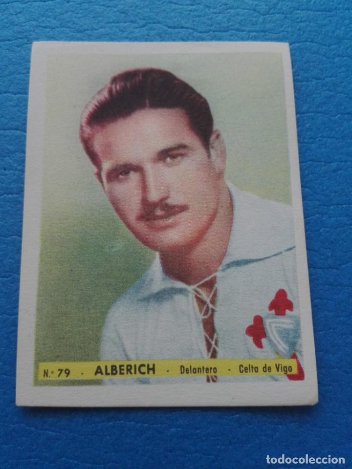Football Stickers: ANTIGUO CROMO DE FUTBOL N&ordm; 79 ALBERICH DELANTERO CELTA DE VIGO - ED. BRUGUERA - FOTO DEPORTE A&Ntilde;OS 40