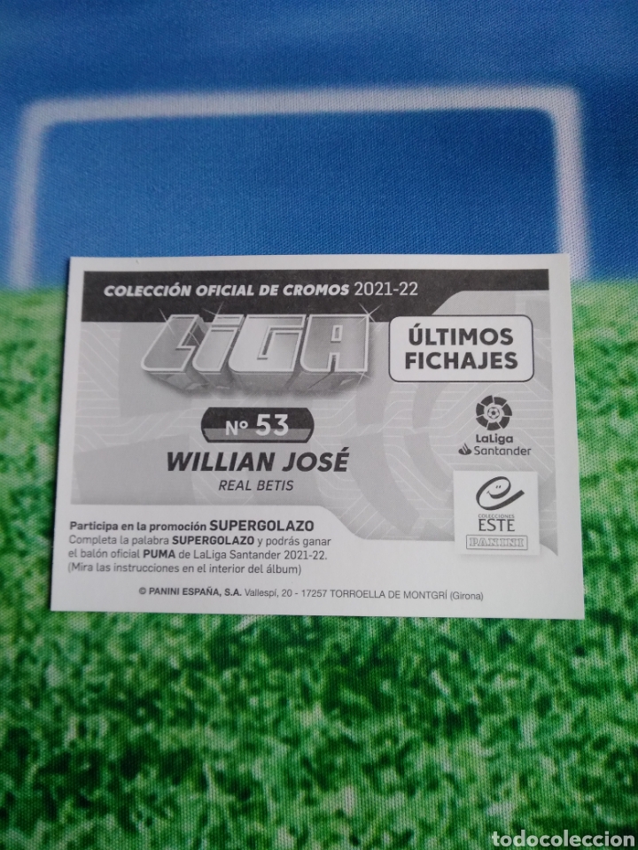 Cromos de f&uacute;tbol: Fichaje 53 este 21-22.WILLIAM JOS&Eacute; - Foto 2