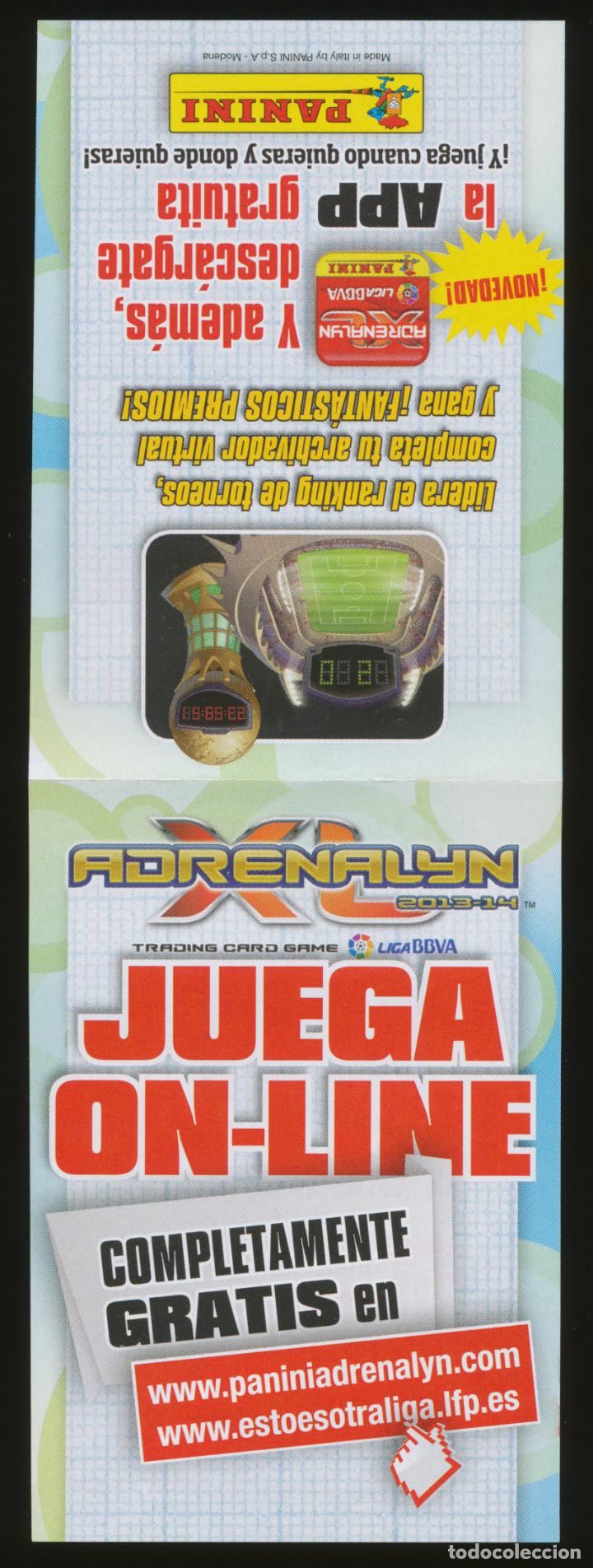 Informacion del juego on-line (Formato diptico de papel) 2013/2014 - Adrenalyn Liga Card/Cromo 13/14
