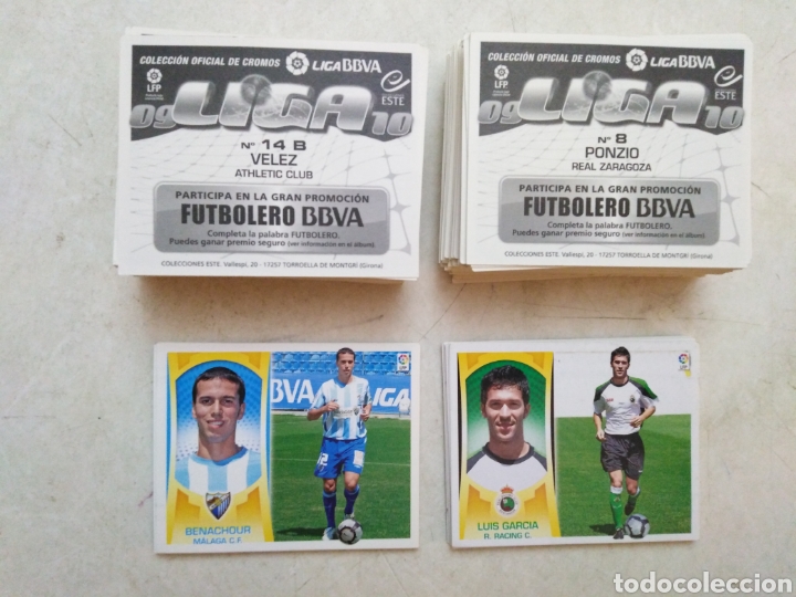 Cromos de F&uacute;tbol: Lote de 194 cromos de f&uacute;tbol liga 2009 2010 ( incluye 11 &uacute;ltimos fichajes y 8 coloca )