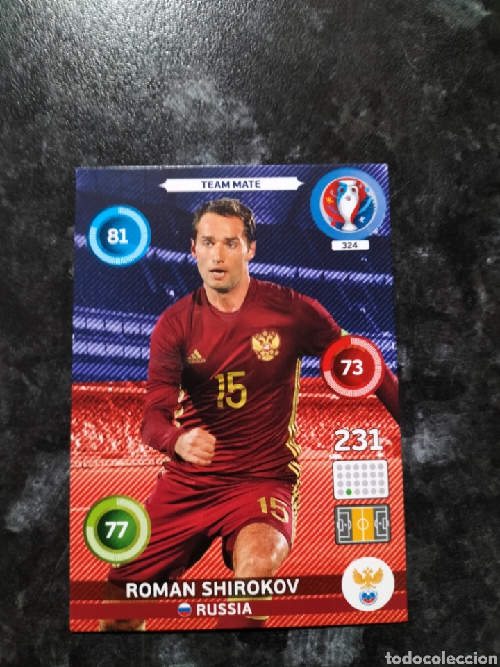 Figurine di Calcio: N&deg;324 Rom&aacute;n Shirokov Adrenalyn XL Euro 2016 Panini