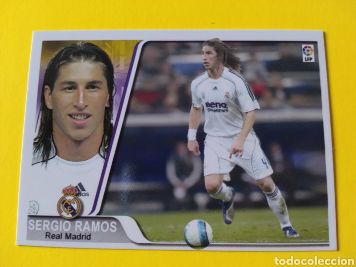 Cromos de f&uacute;tbol: Sergio Ramos Rookie RM ediciones estadio - Foto 2