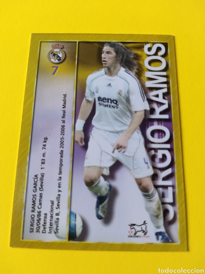 Cromos de f&uacute;tbol: Sergio Ramos Rookie RM ediciones estadio - Foto 3