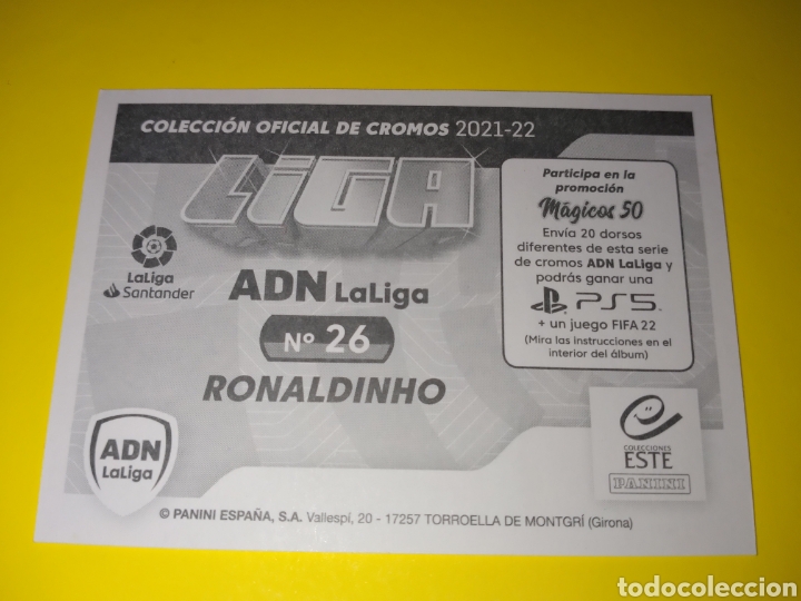 Cromos de f&uacute;tbol: Cromo de Ronaldinho Este 20-21 - Foto 3