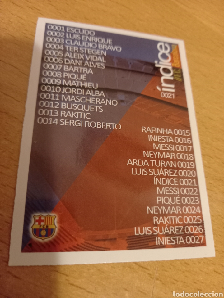 Fu&szlig;ball-Sticker: Mundicromo las fichas de la liga 2016 21 &iacute;ndice Barcelona