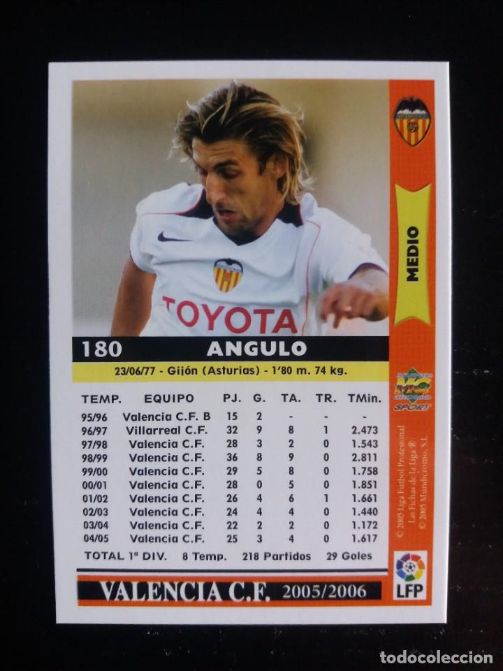 Cromos de f&uacute;tbol: 180 ANGULO - VALENCIA C.F. - MUNDICROMO 2006