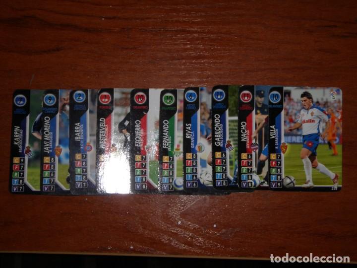 Cromos de f&uacute;tbol: LOTE DE 10 CROMOS / cartas de futbol DERBY TOTAL PANINI (David Villa entre ellos)