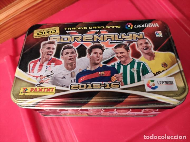 Figurine di Calcio: Caja vac&iacute;a Adrenalyn 2015 2016, metalica