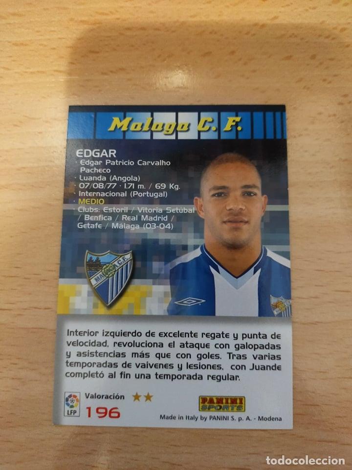 Cromos de f&uacute;tbol: Megacracks 2004/05. Edgar. M&aacute;laga. - Foto 2