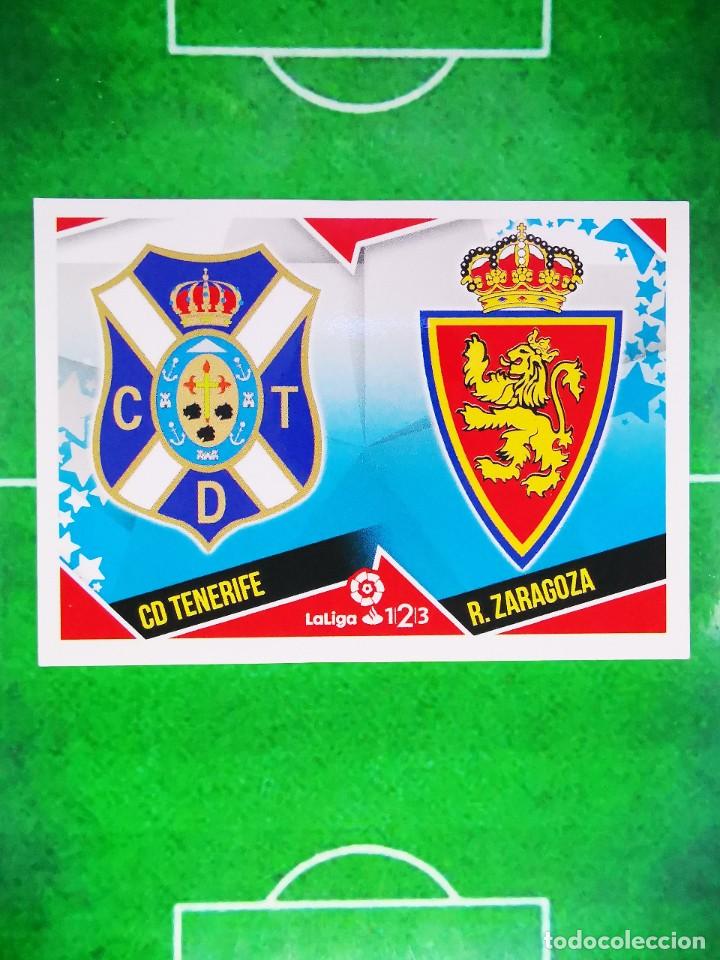 Cromos de F&uacute;tbol: CROMO FUTBOL 18 19 SIN PEGAR LIGA ESTE PANINI 2018 2019 11 ESCUDOS TENERIFE ZARAGOZA