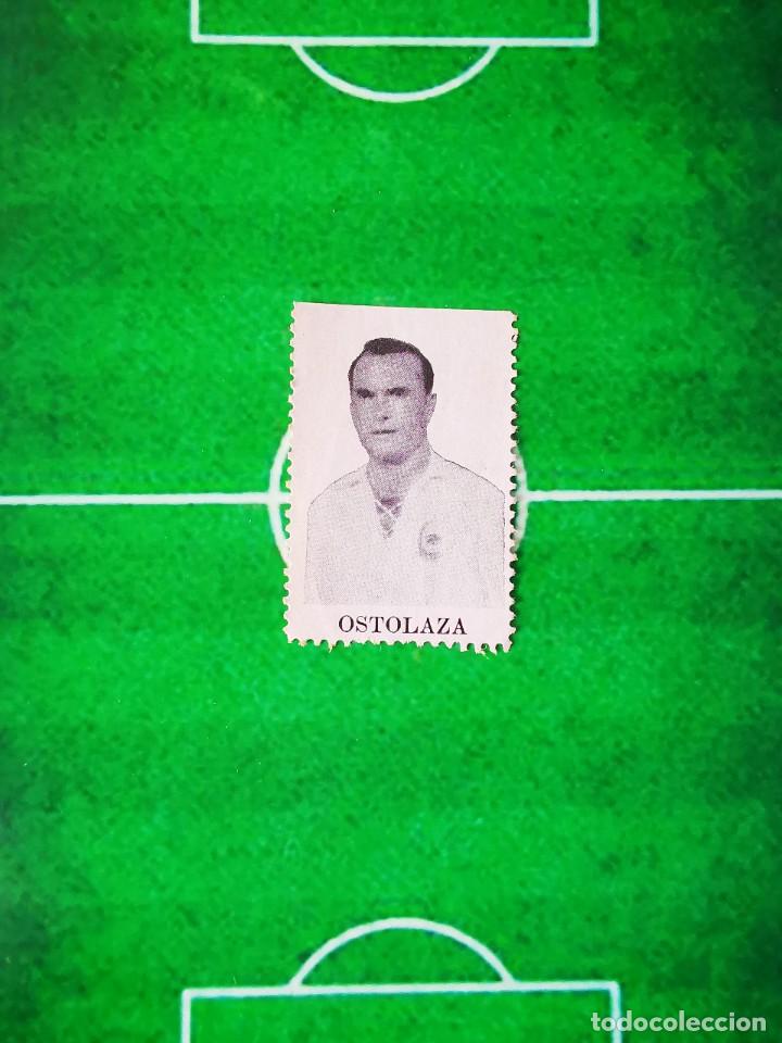 Fu&szlig;ball-Sticker: CROMO SELLO FUTBOL 44 45 CONCURSO LICORES MIRET RESULTADOS TEMPORADA 1944 1945 OSTOLAZA
