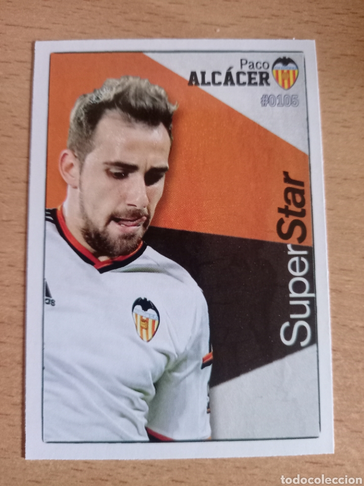 Figurine di Calcio: Mundicromo las fichas de la liga 2016 105 Alcacer Valencia superstar