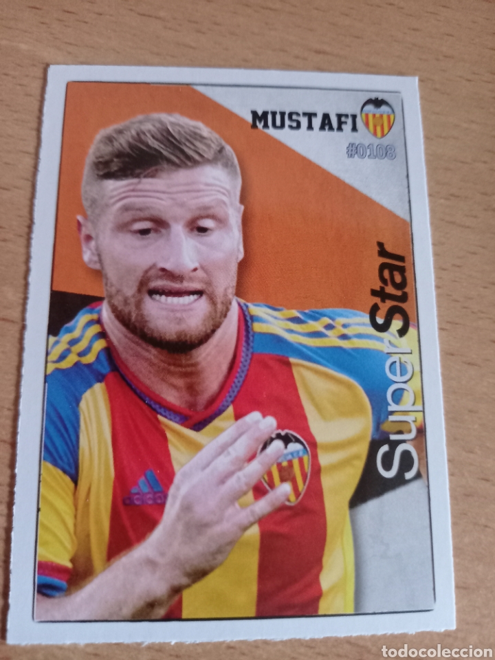 Fu&szlig;ball-Sticker: Mundicromo las fichas de la liga 2016 108 Mustafi Valencia superstar