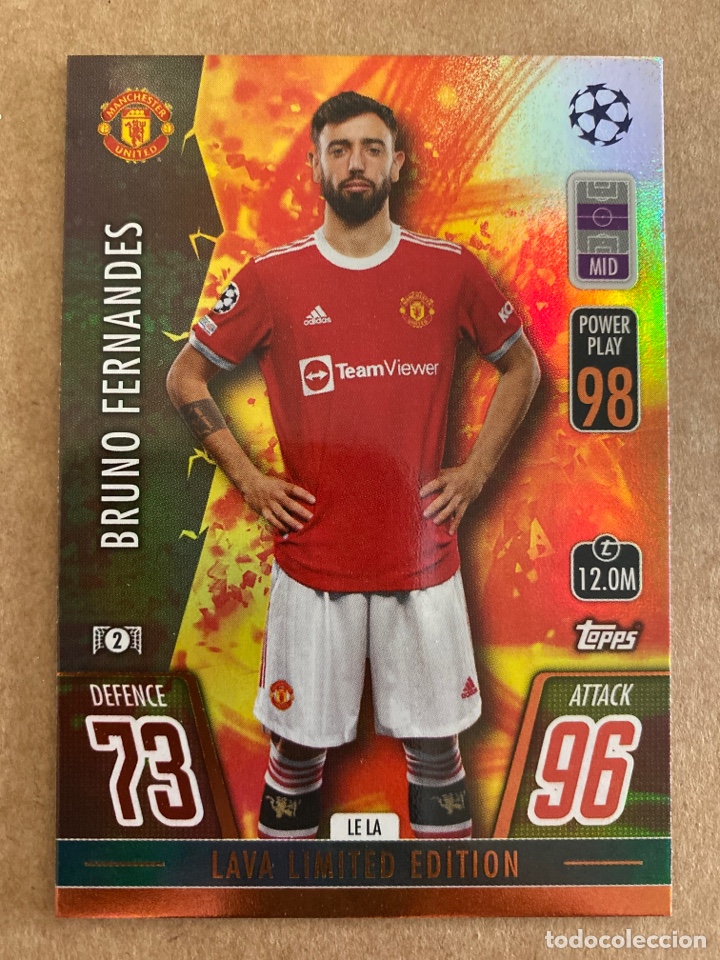 Match Attax 21 22 2021 2022 # LE LA Bruno Fernandes Lava Limited edition  Limitada Mega Tin Topps