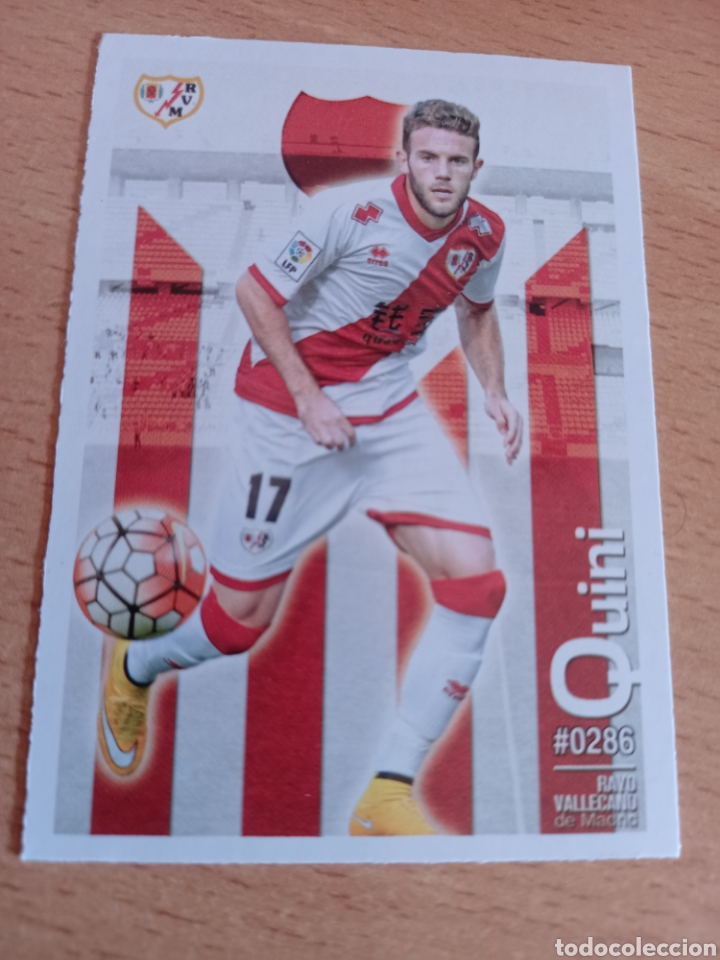 Cromos de F&uacute;tbol: Mundicromo las fichas de la liga 2016 286 Quini Rayo Vallecano