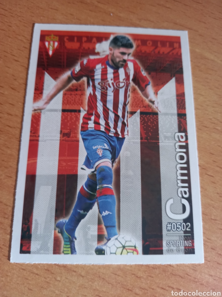 Cromos de F&uacute;tbol: Mundicromo las fichas de la liga 2016 502 Carmona Sporting de Gij&oacute;n