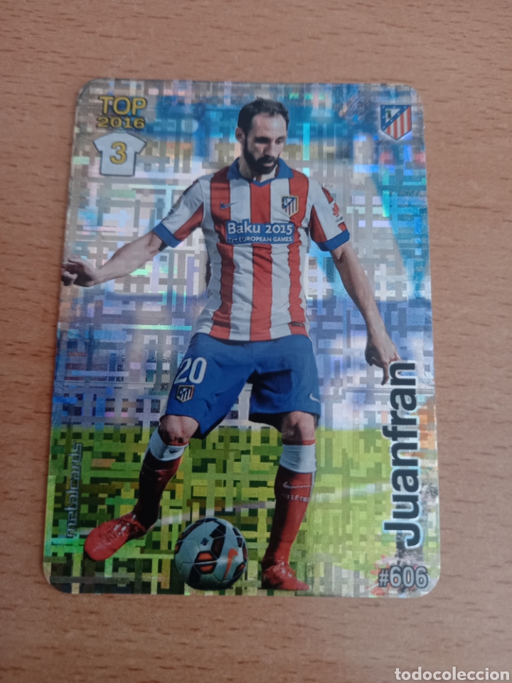Cromos de F&uacute;tbol: Mundicromo 2016 606 Juanfran Atl&eacute;tico de Madrid top fondo tetris