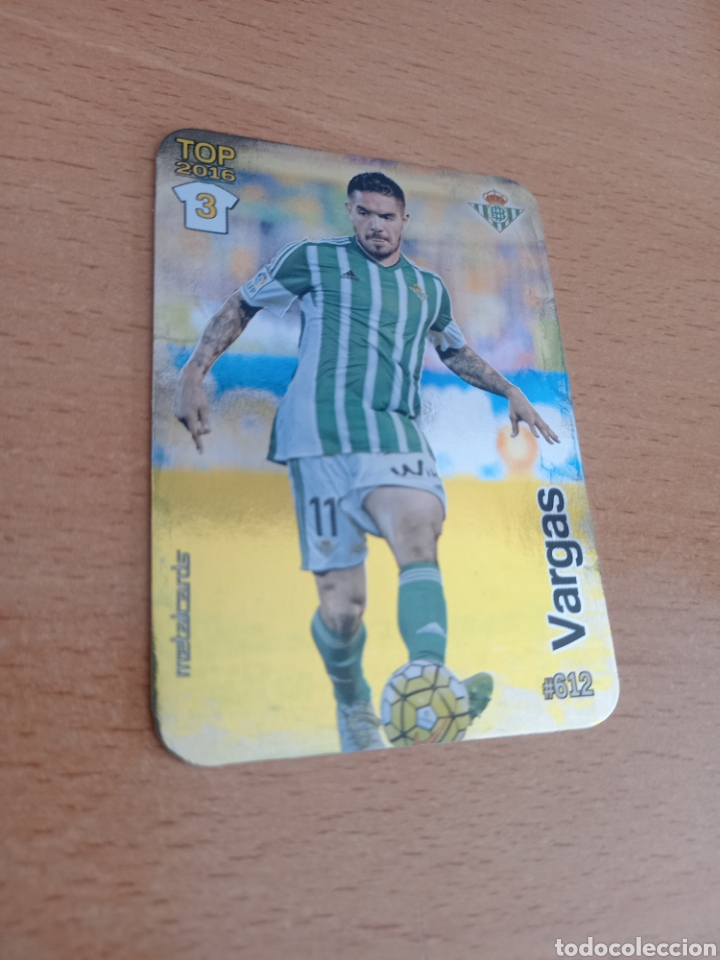 Fu&szlig;ball-Sticker: Mundicromo 2016 612 Vargas Real Betis top fondo brillante liso