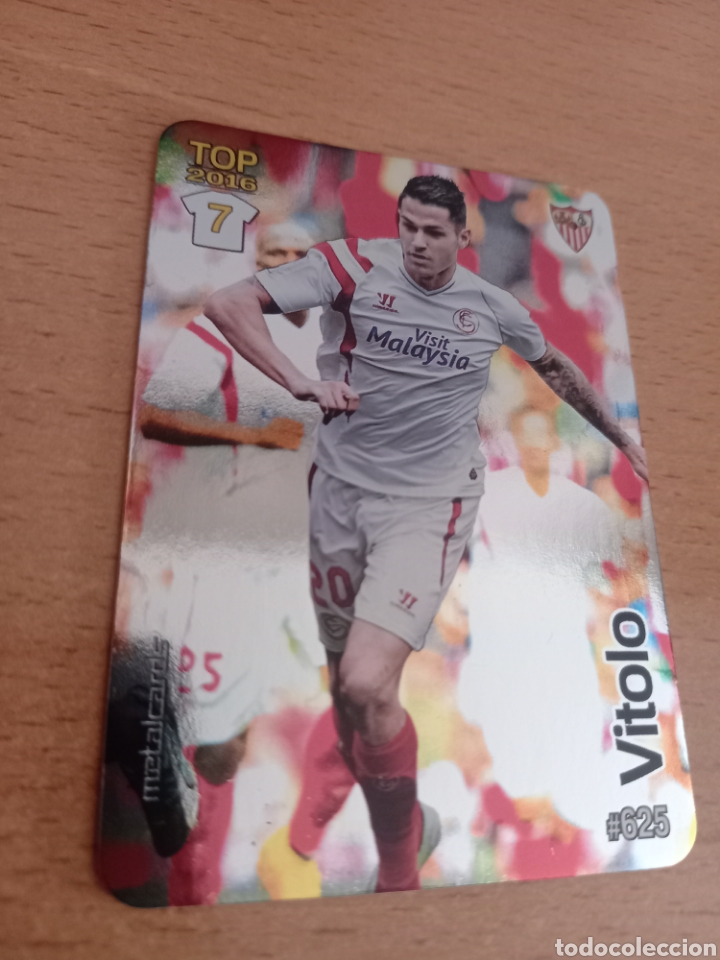 Fu&szlig;ball-Sticker: Mundicromo 2016 625 Vitolo Sevilla top fondo brillante liso