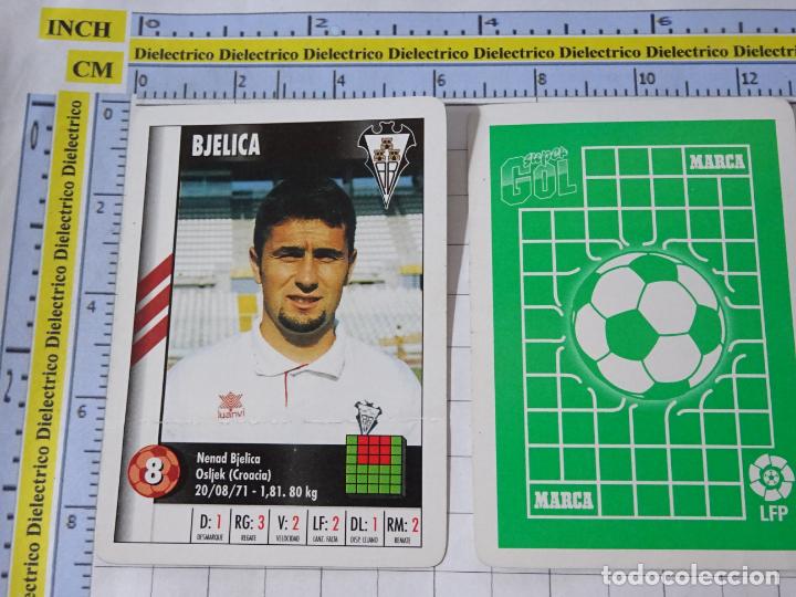 Fu&szlig;ball-Sticker: FICHA CARTA CROMO DE F&Uacute;TBOL. SUPER GOL MARCA. LIGA 95 96 1995 1996. ALBACETE BALOMPI&Eacute; BJELICA