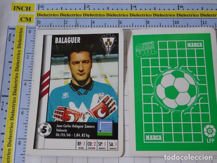 Cromos de Futebol: FICHA CARTA CROMO DE F&Uacute;TBOL. SUPER GOL MARCA. LIGA 95 96 1995 1996. ALBACETE BALOMPI&Eacute; BALAGUER