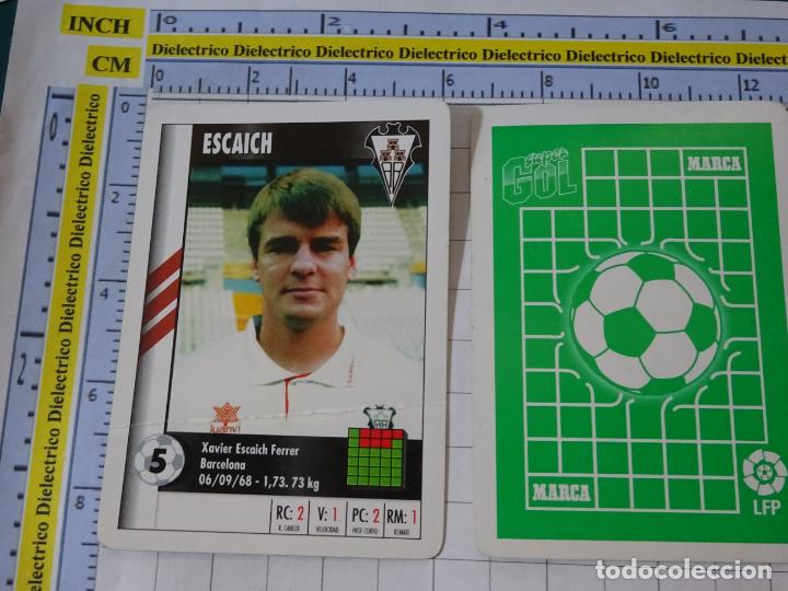 Fu&szlig;ball-Sticker: FICHA CARTA CROMO DE F&Uacute;TBOL. SUPER GOL MARCA. LIGA 95 96 1995 1996. ALBACETE BALOMPI&Eacute; ESCAICH