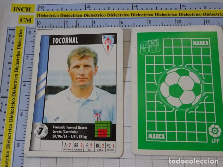 Fu&szlig;ball-Sticker: FICHA CARTA CROMO DE F&Uacute;TBOL. SUPER GOL MARCA. LIGA 95 96 1995 1996. SD COMPOSTELA TOCORNAL