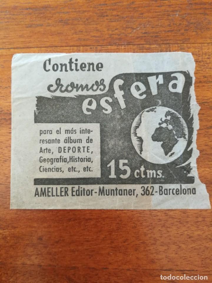 Fu&szlig;ball-Sticker: SOBRE VAC&Iacute;O FUTBOL CROMOS ESFERA 1942 - EDITORIAL AMELLER - AZUL