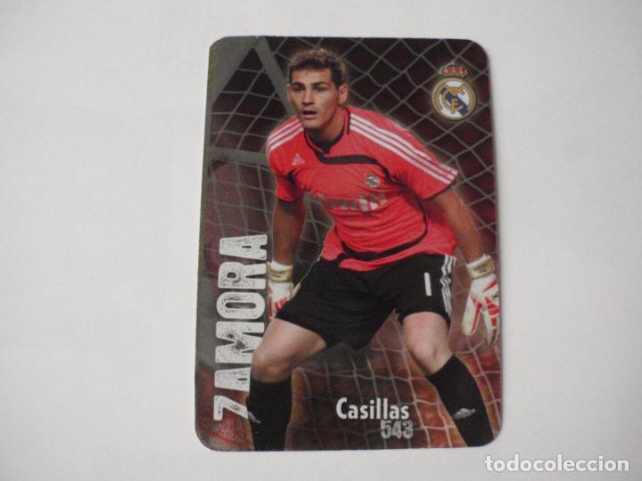 Cromos de f&uacute;tbol: 543 CASILLAS ZAMORA LISO PUNTAS REDONDAS. LAS FICHAS DE LA LIGA FUTBOL 2008 2009 MUNDICROMO