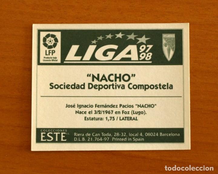 Cromos de f&uacute;tbol: Compostela - Nacho - Ediciones Este 1997-1998, 97-98 - nunca pegado - Foto 2