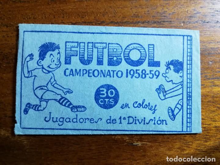 Football Stickers: SOBRE VACIO FUTBOL CAMPEONATO 1958-59 PRIMERA DIVISI&Oacute;N - GRAFICAS NILO 1958