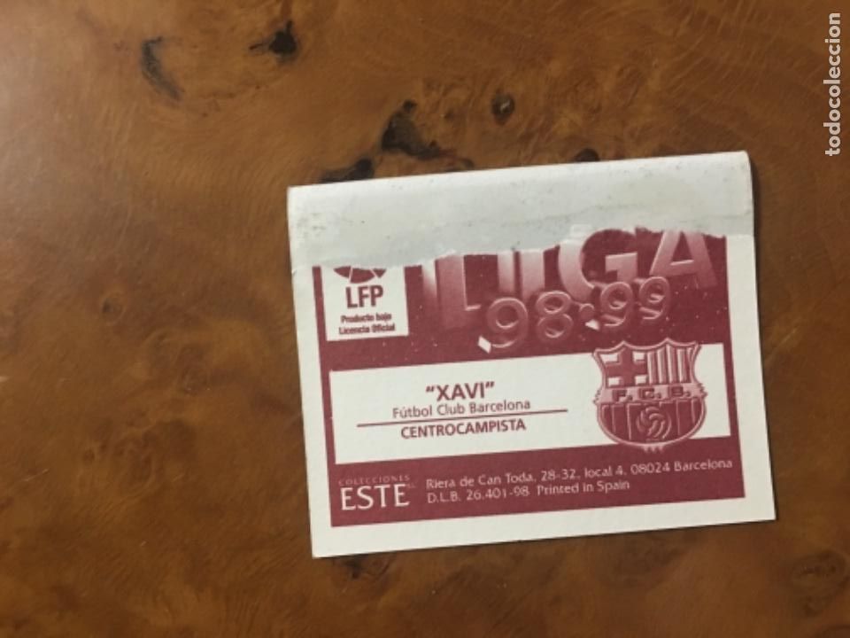 Cromos de f&uacute;tbol: Xavi 1998 99 ventanilla - Foto 2