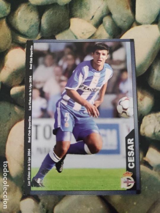Fu&szlig;ball-Sticker: 65 CESAR FONDO NEGRO DEPORTIVO CORU&Ntilde;A MUNDICROMO FICHAS LIGA 2003 2004 03 04