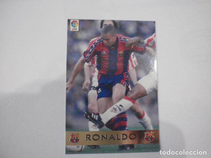 Cromos de f&uacute;tbol: Cromo N&ordm; 444 RONALDO TROFEO PICHICHI 1996/97. Trading card LIGA FUTBOL 1997 1998 MUNDICROMO