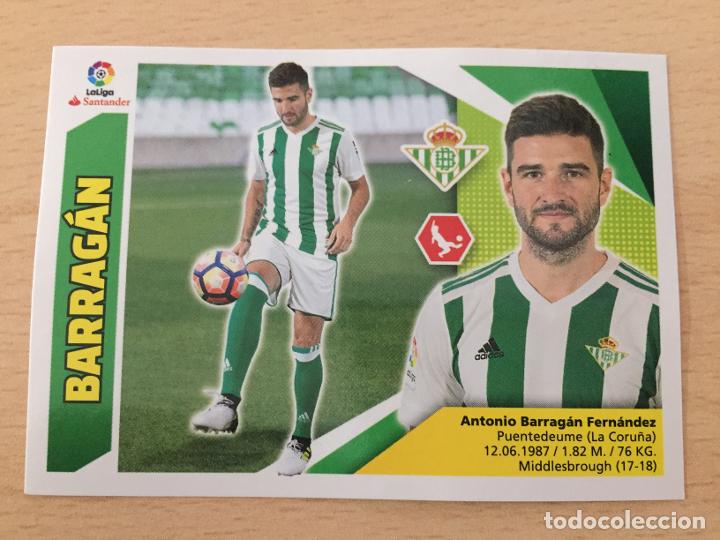Cromos de f&uacute;tbol: 2017-2018 - 3 BARRAGAN - REAL BETIS - ESTE - Foto 1