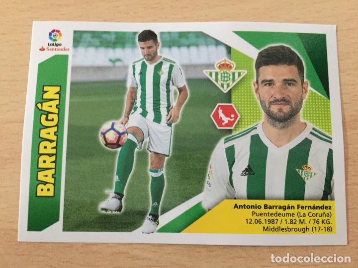Cromos de f&uacute;tbol: 2017-2018 - 3 BARRAGAN - REAL BETIS - ESTE - Foto 1
