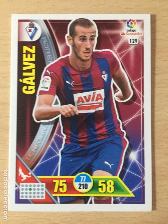 Cromos de f&uacute;tbol: 2016-2017 - 129 GALVEZ - SD EIBAR - ADRENALYN - Foto 1