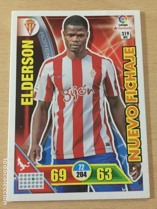 Cromos de f&uacute;tbol: 2016-2017 - 319 BIS ELDERSON - SPORTING DE GIJON - ADRENALYN - Foto 1