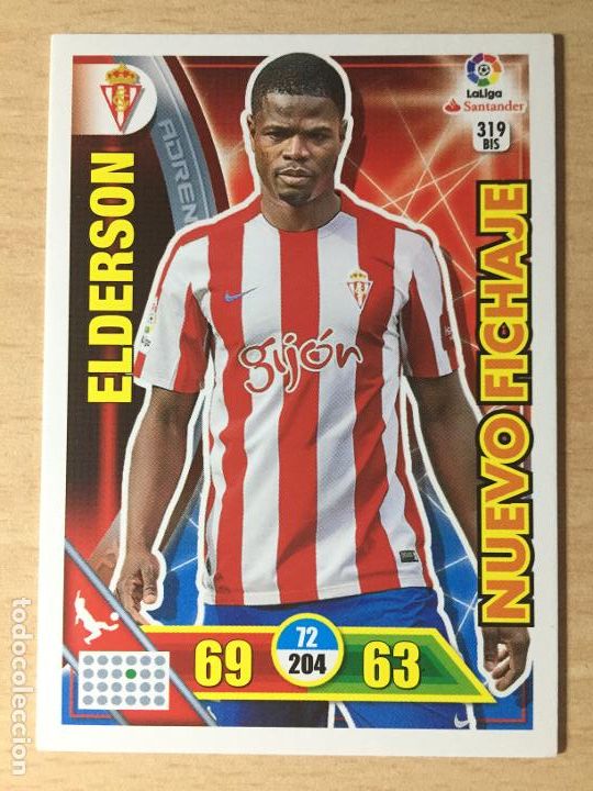 Cromos de f&uacute;tbol: 2016-2017 - 319 BIS ELDERSON - SPORTING DE GIJON - ADRENALYN - Foto 1