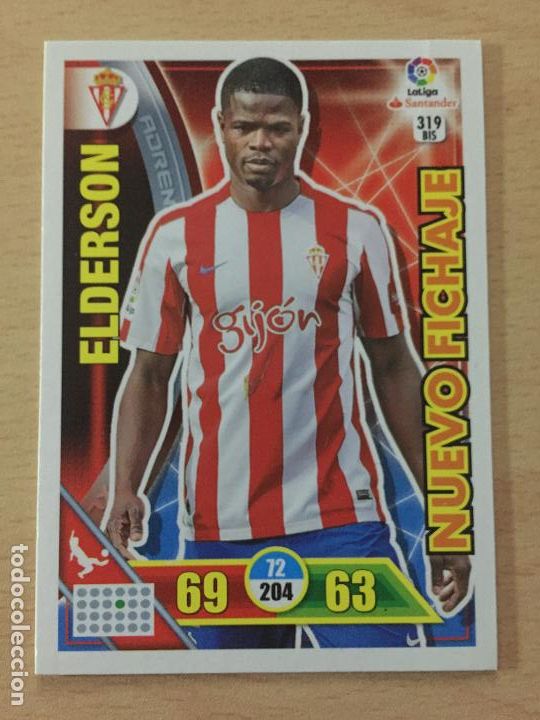 Cromos de f&uacute;tbol: 2016-2017 - 319 BIS ELDERSON - SPORTING DE GIJON - ADRENALYN - Foto 1